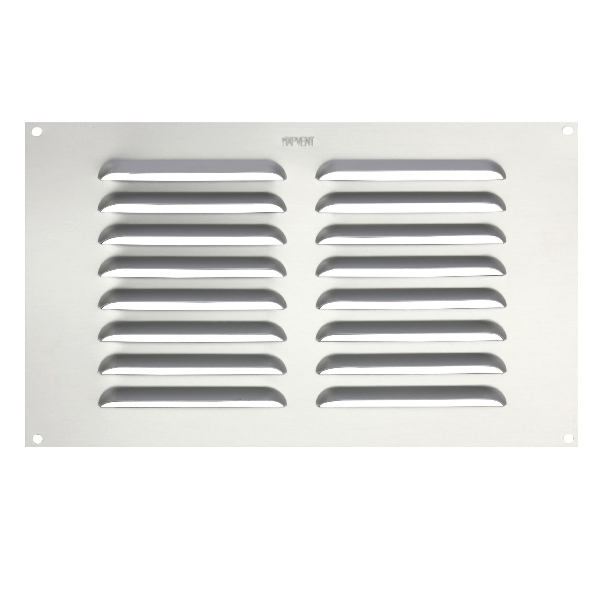 Map Metal Louvre Air Vent Cover, for Openings 9 x 6" (229 x 152mm), Suitable for Venting Gas Appliances Ventilation Internal External Wall, Silver