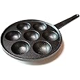 Kasian House Cast Iron Griddle for Poffertjes Pancake Balls (Aebleskiver), Thai Kanom Krok and Other Desserts Ball, 2" Diamet