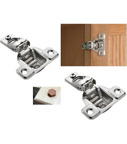 Salice E-Centra Nickel-Plated Metal 106-degree 9/16-inch Overlay