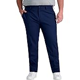 Haggar Mens Cool Right Performance Flex Straight Fit Flat Front Pant-reg. and Big & Tall