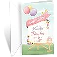 Prime Greetings Happy Birthday Card For Daughter-In-Law, Made in America, Eco-Friendly, Thick Card Stock with Premium Envelope 5in x 7.75in, Packaged in Protective Mailer