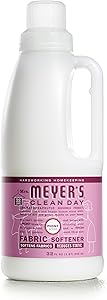 MRS. MEYER'S CLEAN DAY Liquid Fabric Softener, Infused with Essential Oils, Paraben Free, Peony, 32 oz (32 Loads)