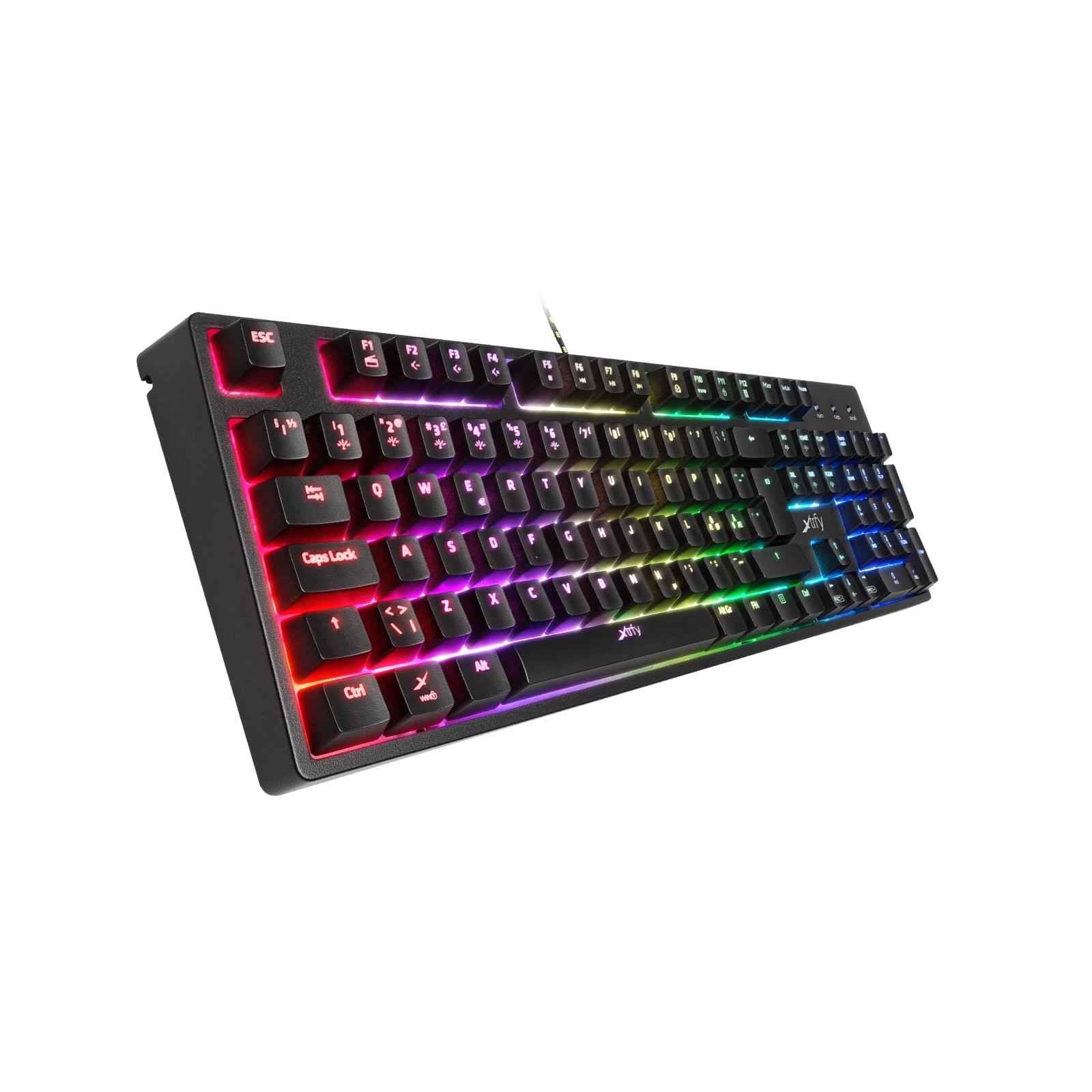 XTRFY XG-K3-RGB-UK K3 RGB Mechanical Gaming Keyboard, Mem-chanical Switches, 105 Keys, RGB LED Lighting, 19 Key Rollover Anti-ghosting, LED Lighting Settings, Media Controls, USB Connector, 1.8M Cable