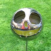 Gartenfackel Feuerkugel XL – Herz-Motiv, 100 Cm Hoch, 18 Cm Durchmesser, Aus Edelstahl