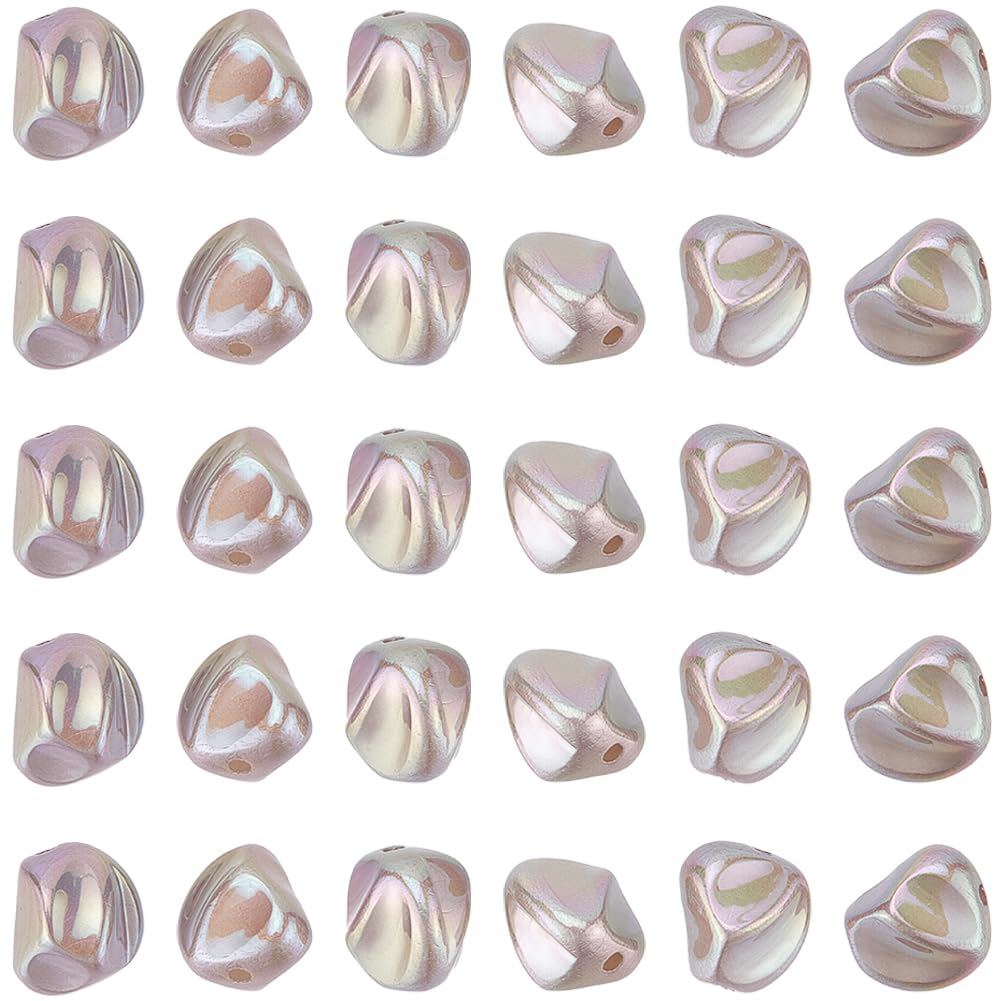 SUNNYCLUE 1 Box About 30Pcs Gray Plastic Beads Bulk Imitation Pearls Bead Big Large Baroque Pearl Loose Pearls Charms for jewellery Making Beads Assortments DIY Crafts Necklace Bracelet Earring Women