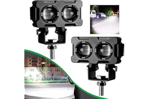 HONLEEX 2.9 Inch LED Driving Lights, 20W 10000LM, 4 LEDs, Spotlight, Xenon White, IP68 Waterproof, Aluminum, Compact, Vehicle