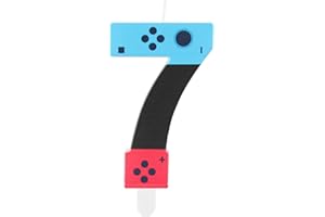 iNINGER Level Birthday Candles,Level 7 Number Birthday Cake Candles,7th boy Birthday Party Decor,Game Controller Gamepad Birthday Candles,Video Game Controller Themed Kids Boy Bday Party Supplies