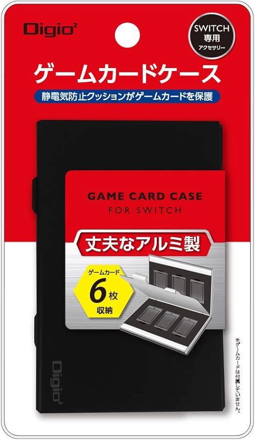 Amazon Nintendo Switch ニンテンドースイッチ 用 アルミゲームカードケース 6枚収納 ブラック Z1654 ゲーム