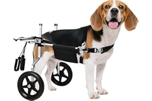 VIRBRAROO All-Terrain Dog Wheelchair for Back Legs - Lightweight & Adjustable for Medium to Large Dogs - Easy to Assemble Mobility Aid