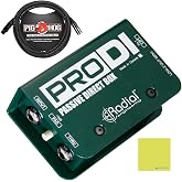 Radial Engineering ProDI Bundle, Passive Instrument Direct Box | Single Channel Passive DI, 1/4-Inch Input and Thru Jack, Balanced XLR Output, 15dB Pad Switch, Ground Lift Switch, 140kΩ
