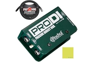 Radial Engineering ProDI Passive Instrument Direct Box Bundle w/Pig Hog Mic Cable and Liquid Audio Polishing Cloth