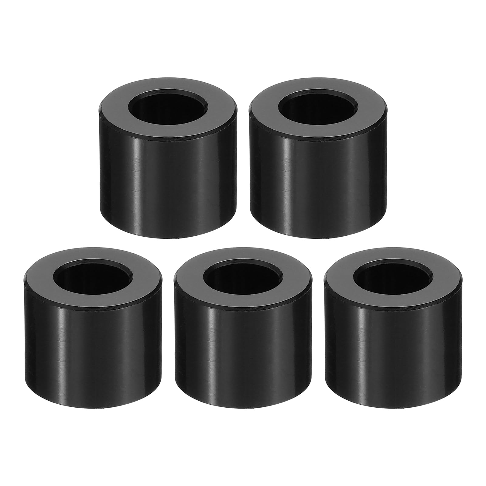 PATIKIL M10 Aluminum Spacers, 5 Pcs Metal Spacer Aluminum M10 x 3/4" OD x 11/16" L Aluminum Spacer Screw Standoff Round for 3/8" or M10 Screw Bolts