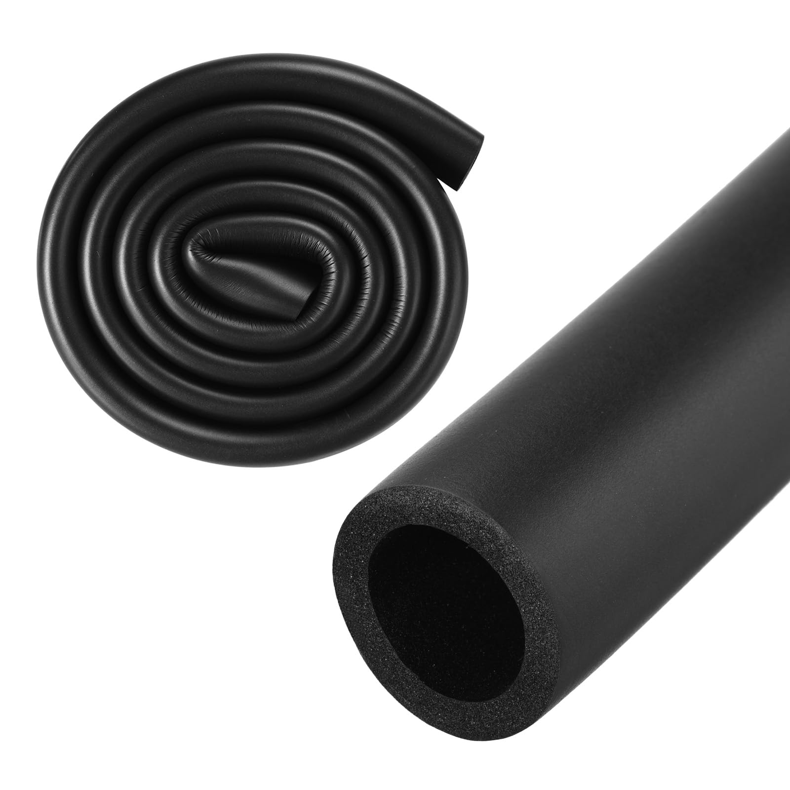M METERXITY Pipe Insulation Foam Tube, 22mm 7/8" ID 32mm OD 3.3Ft 1m Length, Soft Flexible Foam Tubing Pipe Foam Insulation for Handle Grip Support/Guitar Stand/Roof Racks [Black]