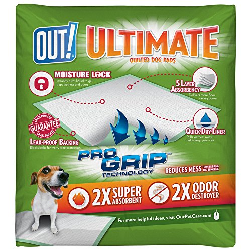 OUT! Ultimate Pro-Grip Dog and Puppy Pads, Regular - 50-Count