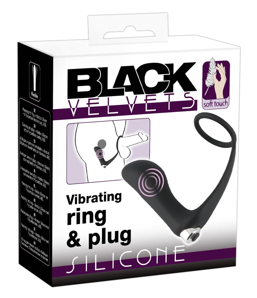 Black Velvets Anal Flight with Penis Ring-05958530000 Black One Size