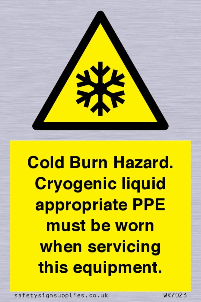 Cold Burn Hazard. Cryogenic liquid appropriate PPE must be worn when