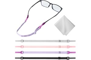 Buyisgle Kids Eye Glasses Strap - No Tail Sunglasses Straps Cords for Boys Toddler and Girls - Eyeglass Holders Around Neck - Adjustable Eyewear String Lanyard Retainer - 4 PCS（10.5 Inch multicolor