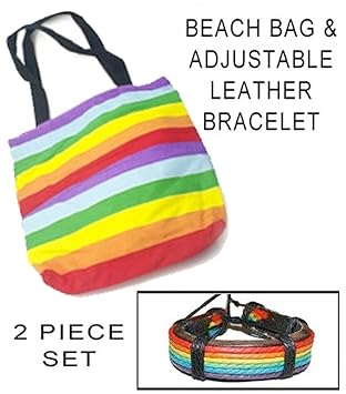 rainbow beach bag