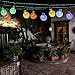 [Rechargeable Battery Included] easyDecor Globe Battery Operated String Lights 30 LED Automatic Timer 8 Mode Crystal Ball Christmas Lights for Xmas Garden Outdoor Holiday Decoration (Multicolored)