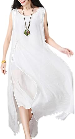 white maxi dress with slit