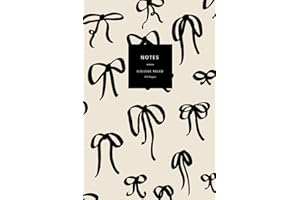 Coquette Bow Pattern College Ruled Notebook | Soft Cover 100 Pages 6"x9"