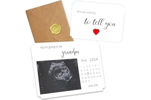 HAMUIERS Pregnancy Announcement for Grandpa, Grandpa Baby Announcement Ideas Card, Ultrasound Picture Pregnancy Announcement, Grandfather to be Gifts