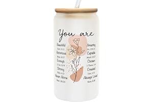 NADELEINE Christian Gifts for Women - Religious Gifts for Women, Inspirational Gifts - Birthday Gifts for Women - Christmas Gifts for Women, Ladies Christmas Gifts - Spiritual Gifts for Women - 16 Oz Can Glass