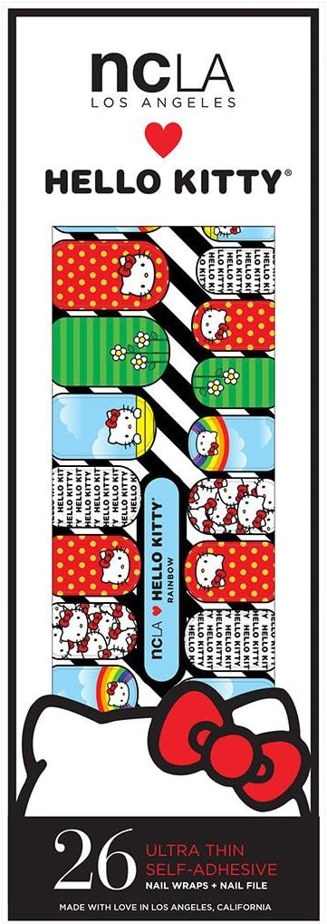 NCLA HELLO KITTY Rainbow Nail Wraps by NCLA