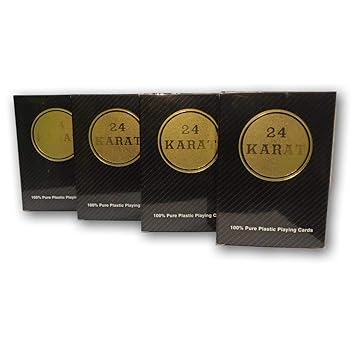 VASU TRADERS 24k Plastic Playing Cards (Set of 4)