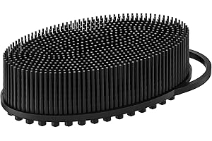 Metene Silicone Body Scrubber, Exfoliating Body Scrubber for Use in Shower,Lathers Well, Long Lasting, Soft Body Scrubber for