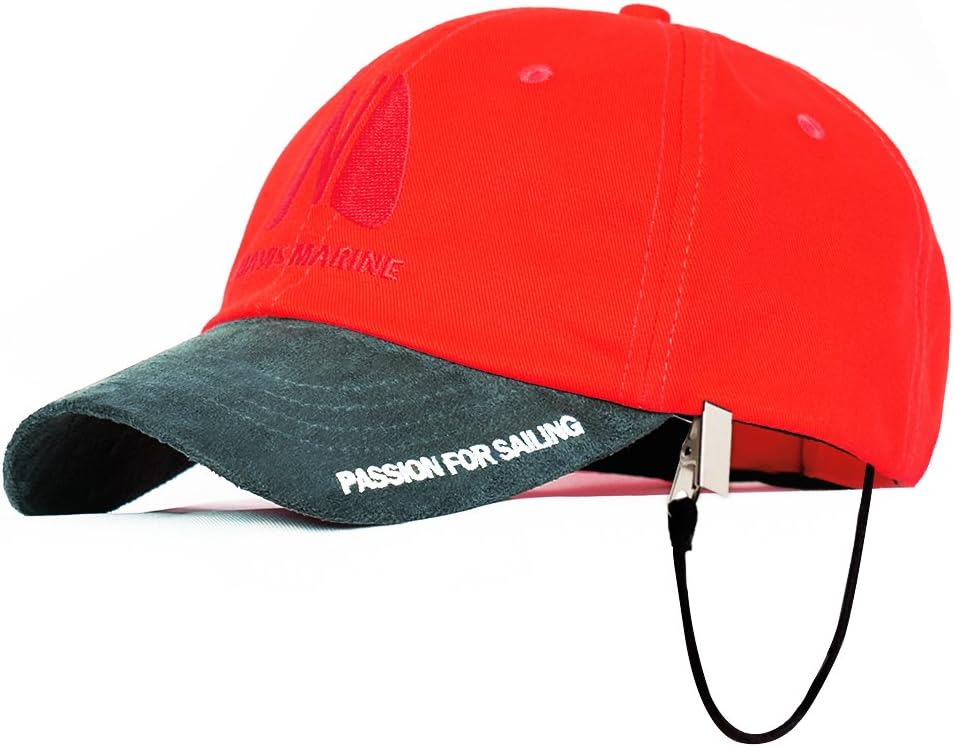 Men's Sailing Cap for Men Women UV Race Hat with Retainer Clip