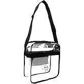 Littlearth NFL unisex-adult Nfl Clear Carryall Crossbody Bag