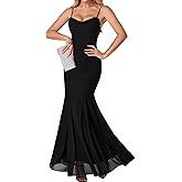 EYNMIN Floral Maxi Dress Lace Spaghetti Strap Flowy Ruffle Long Sundress 2026 Spring Summer Wedding Guest Dresses for Women