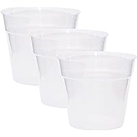 Clear Nursery Pots, 9 Inch Plant Pots with Drainage Holes | Sturdy and Transparent Plastic Flower Pots | Multipurpose Planter