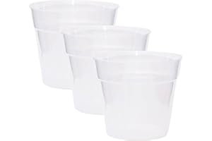 Clear Nursery Pots, 9 Inch Plant Pots with Drainage Holes | Sturdy and Transparent Plastic Flower Pots | Multipurpose Planter