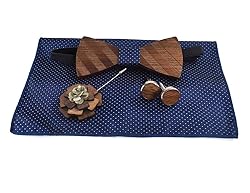 Bowtie Handmade Customized Wood Bow Tie Set