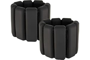 Holyfire Adjustable Ankle Weights, Wrist & Ankle Weights for Home Gym, Use for Yoga, Dance, Pilates, Aerobics and Walking, pack of 2, 2Lbs, Black