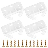 4 Pack White Drawer Rail Brackets Plastic Drawer