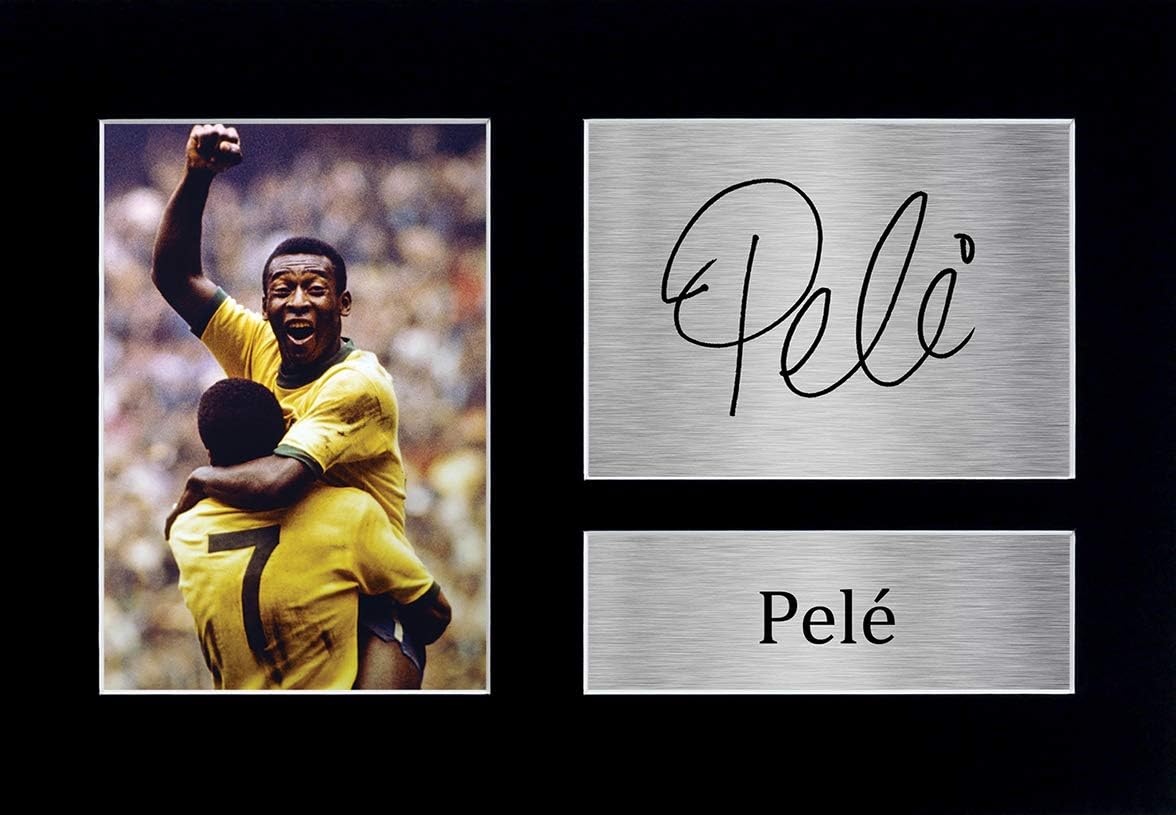 HWC Trading Pele Signed A4 Printed Autograph Brazil Print Photo Picture Display, (Unframed) Pele, 29.7L x 21W cm