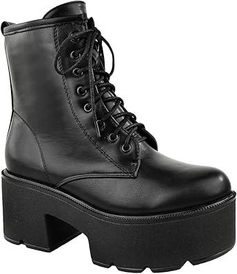womens black chunky ankle boots