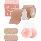 Aimuyan Boob Tape Breast Lift Tape for Large Breasts,2 Pcs Silicone Breast Reusable Adhesive Bra, Bob Tape for A-G Cup