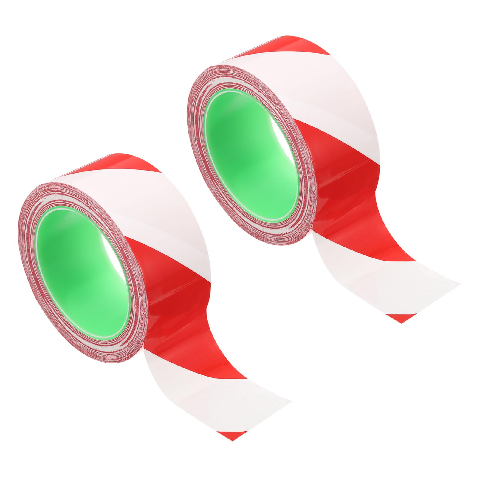 PATIKIL Safety Caution Tape 33m x 48mm, 2 Pack Safety Warning Stripe Tape Floor Tape for Marking Floor Walls Stair, Red White