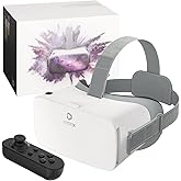 DESTEK V5 VR Headset for Phone with Controller, Anti-Blue Eyes Protected HD Lenses, 110° FOV Virtual Reality Headsets VR Gogg