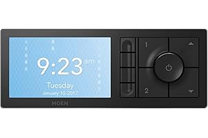 Moen Matte Black Smart Shower 4-Outlet Digital Shower Controller for Thermostatic Shower Valve, TS3304BL