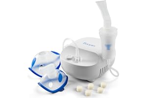 BBBEST Nebulizer Machine for Adults Kids, Deluxe Breathing Treatment Machine Asthma Nebulizador, Included Masks, Tubing and Mouthpiece Accessories Replacement Kit, White