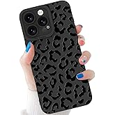 tharlet Compatible with iPhone 16 Pro Case Shockproof Soft TPU Military Grade Drop Protection Cheetah Print Women Girls Case for iPhone 16 Pro 6.3'' Black Leopard
