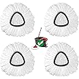 Spin Mop Head Refills for Vlieda, 4pcs Spin Replacement Head, Easy Wring 1-Tank Mop Replacement, Microfiber Triangle Replacem