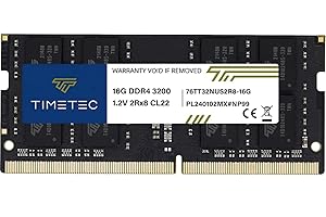 Timetec 16GB DDR4 3200MHz (PC4-3200AA) PC4-25600 SODIMM Laptop RAM – 260-Pin 1.2V CL22 Non-ECC Unbuffered Memory Module for L