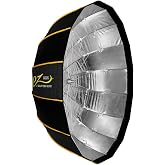Glow EZ Lock 42" Silver Interior Beauty Dish Softbox for Bowens-Mount Lights, EZ Lock Quick-Release Frame, Dual Diffusers, Eggcrate Grid, Deflector Disc &amp; Carry Bag, 1-Year Limited Warranty