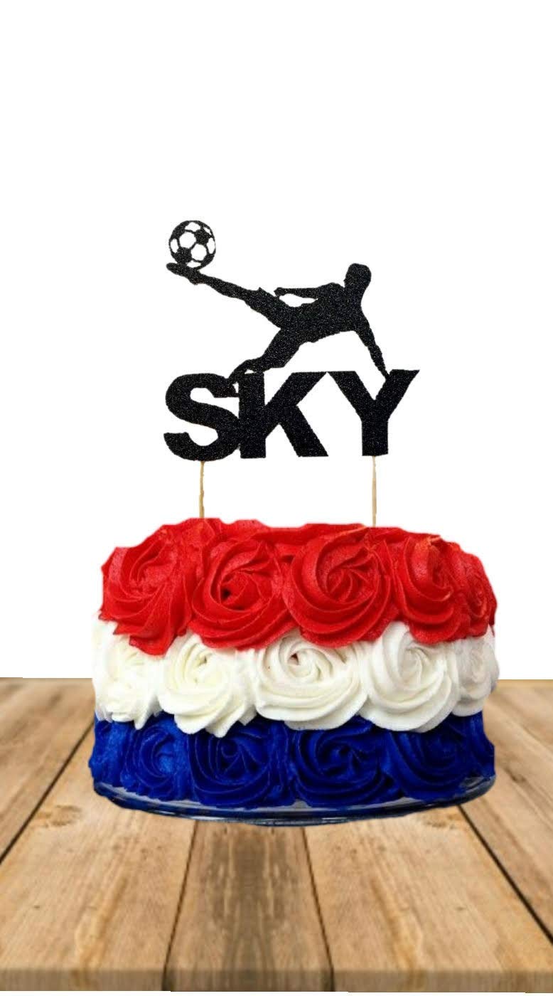Amazon Com Soccer Personalized Cake Topper Soccer Cake Topper